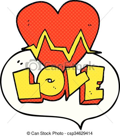415x470 Freehand Drawn Comic Book Speech Bubble Cartoon Heart Rate