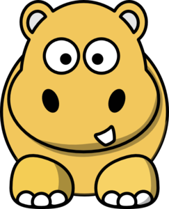 243x300 Hippo Clipart Yellow