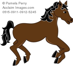 300x272 Clip Art Illustration Of A Horse Galloping