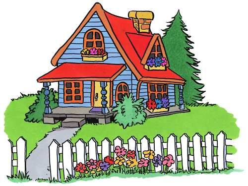 500x375 Pics For Gt Cartoon House Clipart Clip Art Four
