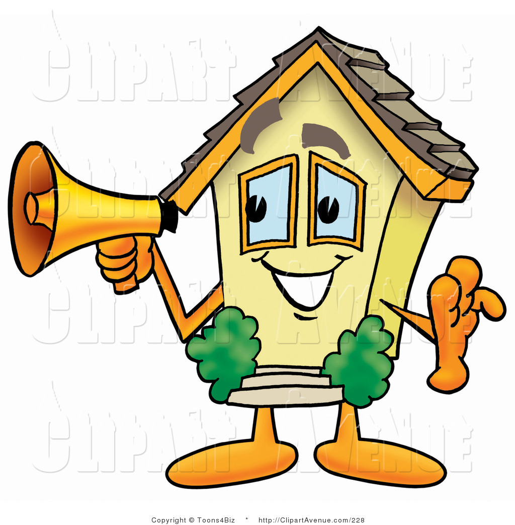 1024x1044 Avenue Clipart Of A Yellow House Mascot Cartoon Character Holding