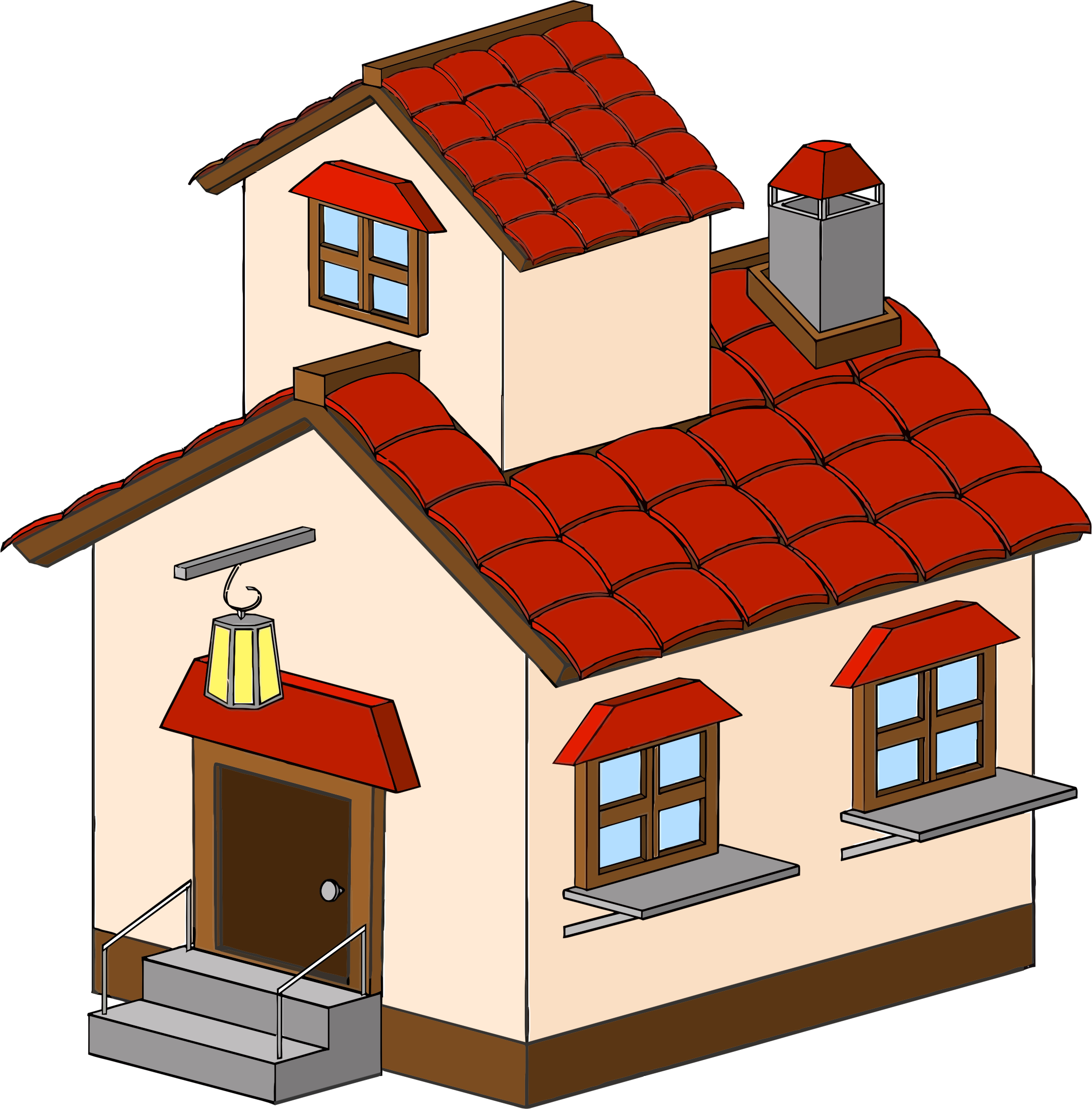 2144x2176 Cartoon Haunted House Clipart Picture