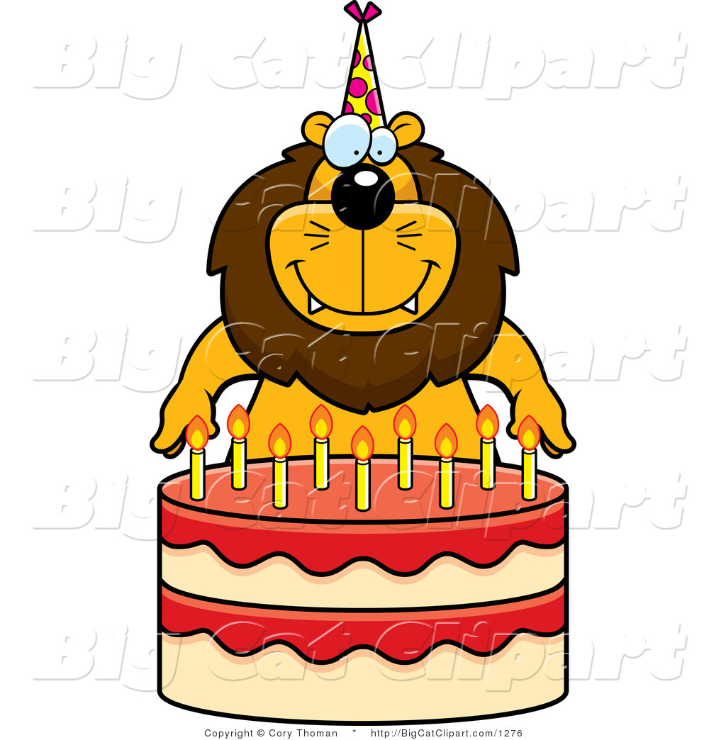 1024x1044 Big Cat Cartoon Vector Clipart Of A Birthday Lion By Cory Thoman