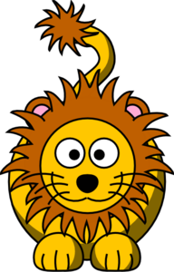 192x300 Cartoon Golden Lion Clip Art