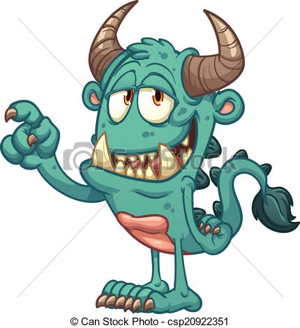 430x470 Cartoon Monster. Vector Clip Art Illustration With Simple