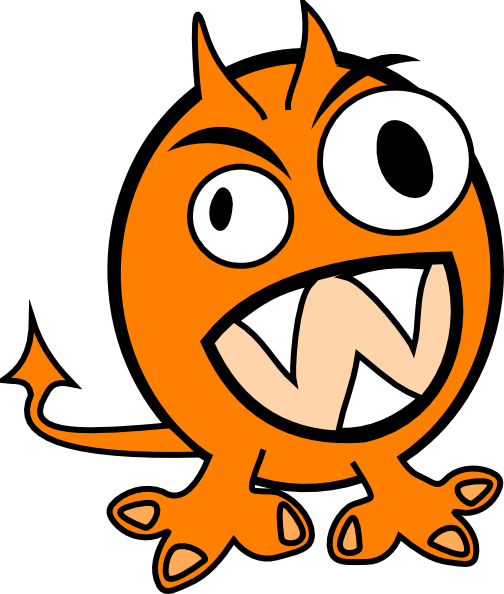 504x594 Orange Monster Clip Art