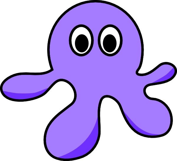 600x546 Cartoon Octopus Clip Art