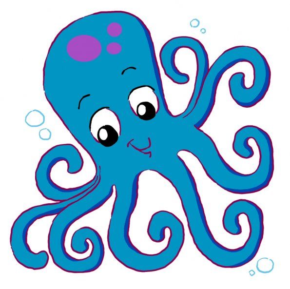 595x593 Cartoon Octopus Coloring Pages Clipart Free Clip Art Images Image