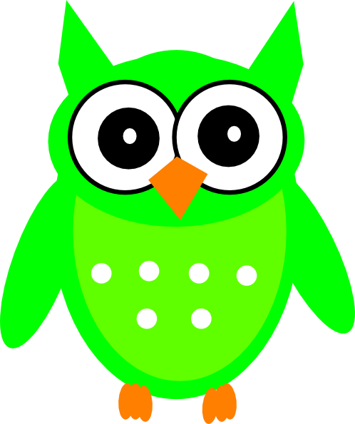 498x595 Green Owl 2 Clip Art
