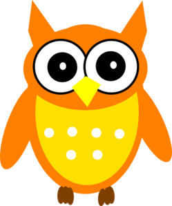 249x298 Orange Owl Clip Art