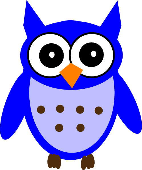 498x596 Blue Owl Clip Art