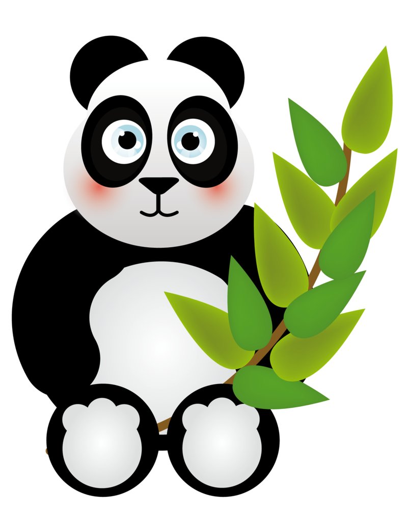 799x1000 Panda Bamboo Clipart