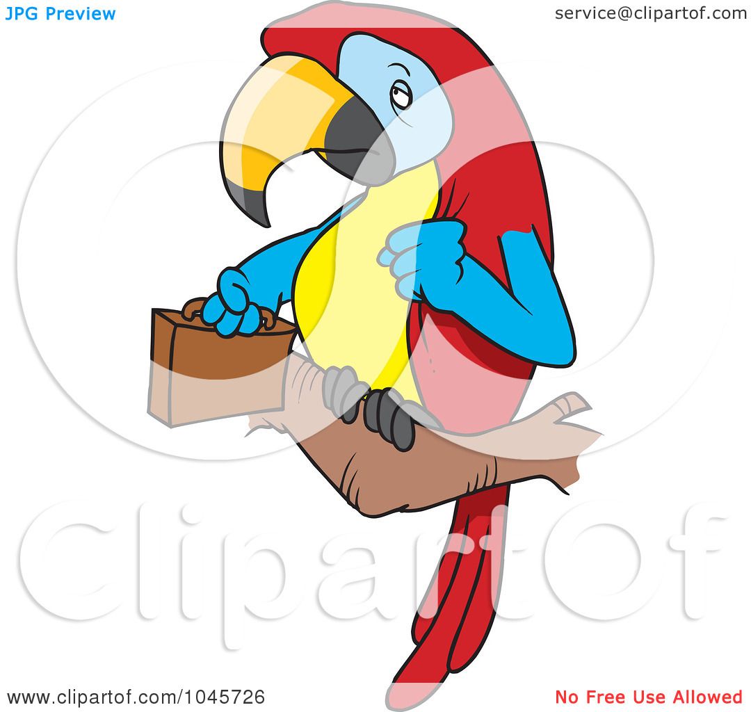1080x1024 Royalty Free (Rf) Clip Art Illustration Of A Cartoon Parrot Legal
