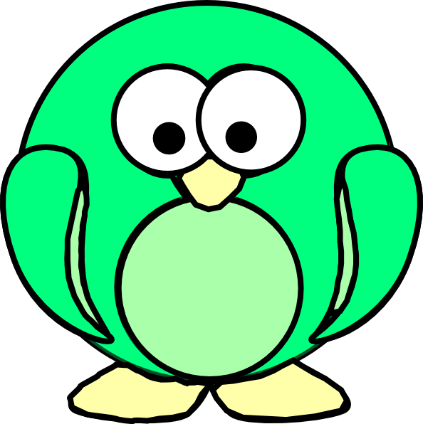 594x596 Green Penguin Clip Art
