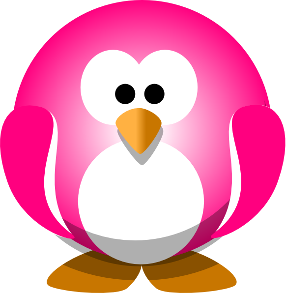 582x596 Pink Penguin Clip Art