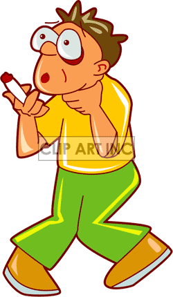 250x430 People Clipart Smoking Cigarette
