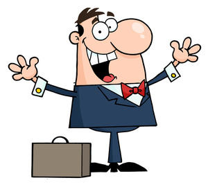 300x270 Businessman Cartoon Clipart Image