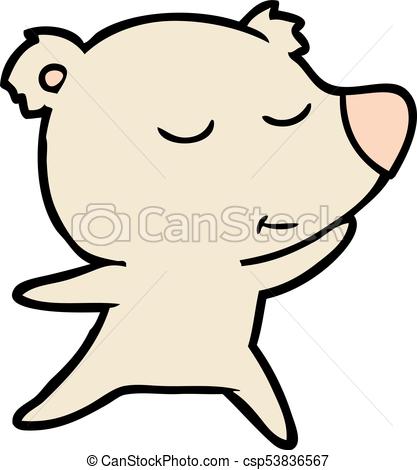 417x470 Happy Cartoon Polar Bear Dancing Clip Art Vector