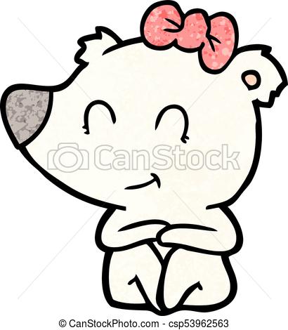 410x470 Polar Bear Cartoon Clip Art Vector