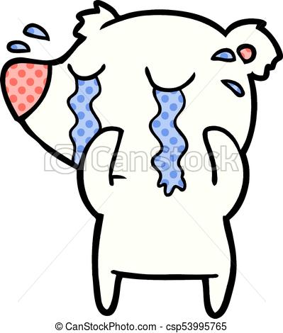 399x470 Sad Little Polar Bear Cartoon Clip Art Vector