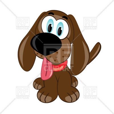 400x400 Cartoon Brown Puppy Royalty Free Vector Clip Art Image