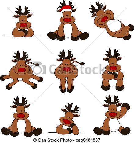 439x470 Reindeers Vector Clipart Eps Images. 723 Reindeers Clip Art Vector