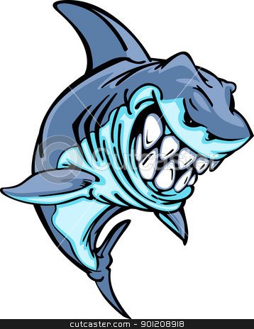 358x464 Shark Mascot Cartoon Vector Image Tattoo Shark