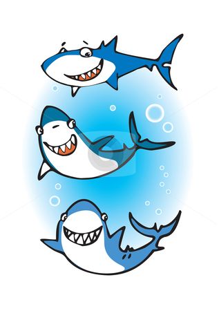 317x450 Three Happy Sharks Little Sharks Happy Shark And Shark