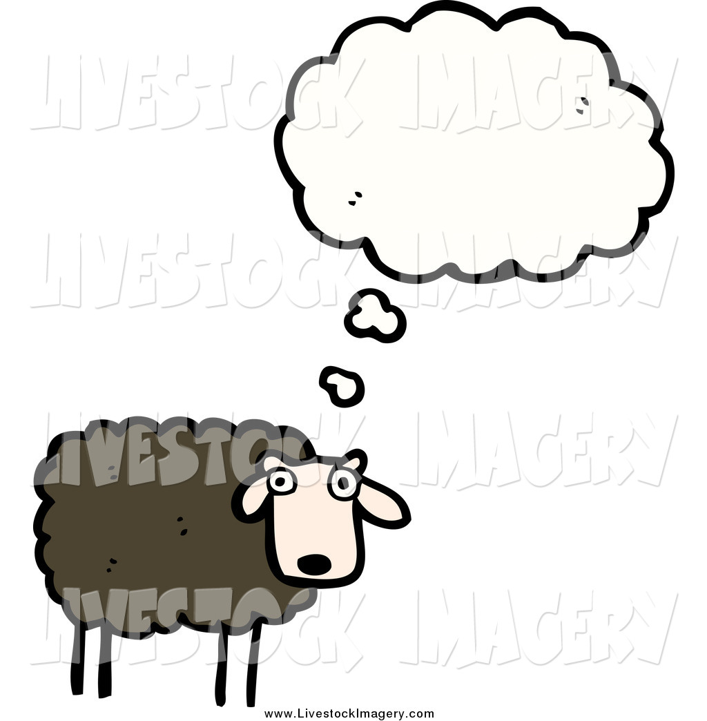 1024x1044 Clip Art Of A Black Sheep Thinking By Lineartestpilot