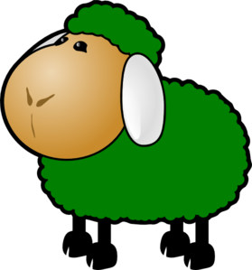 279x299 Green Sheep Clip Art