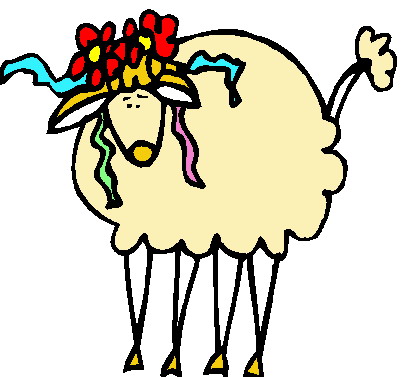 408x377 Sheep Clip Art Cartoon Image