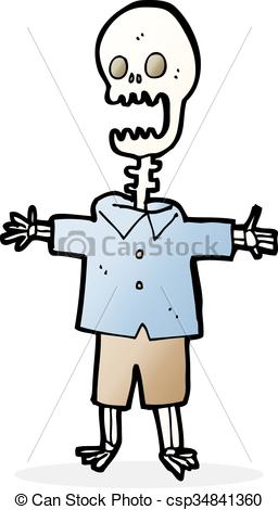 256x470 Cartoon Skeleton.