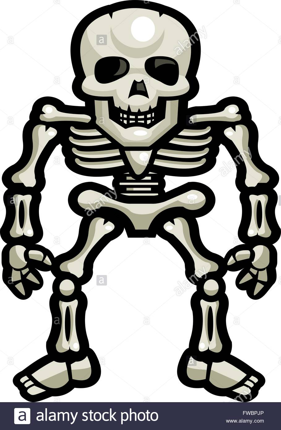 909x1390 A Cartoon Skeleton Standing Up Stock Vector Art Amp Illustration