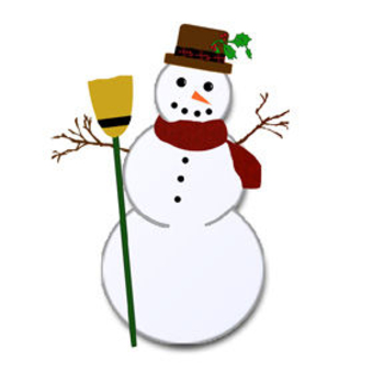 350x350 Free Christmas Snowman Clip Art Picture