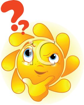 281x350 Royalty Free Clip Art Image Cartoon Of A Thinking Sun With His