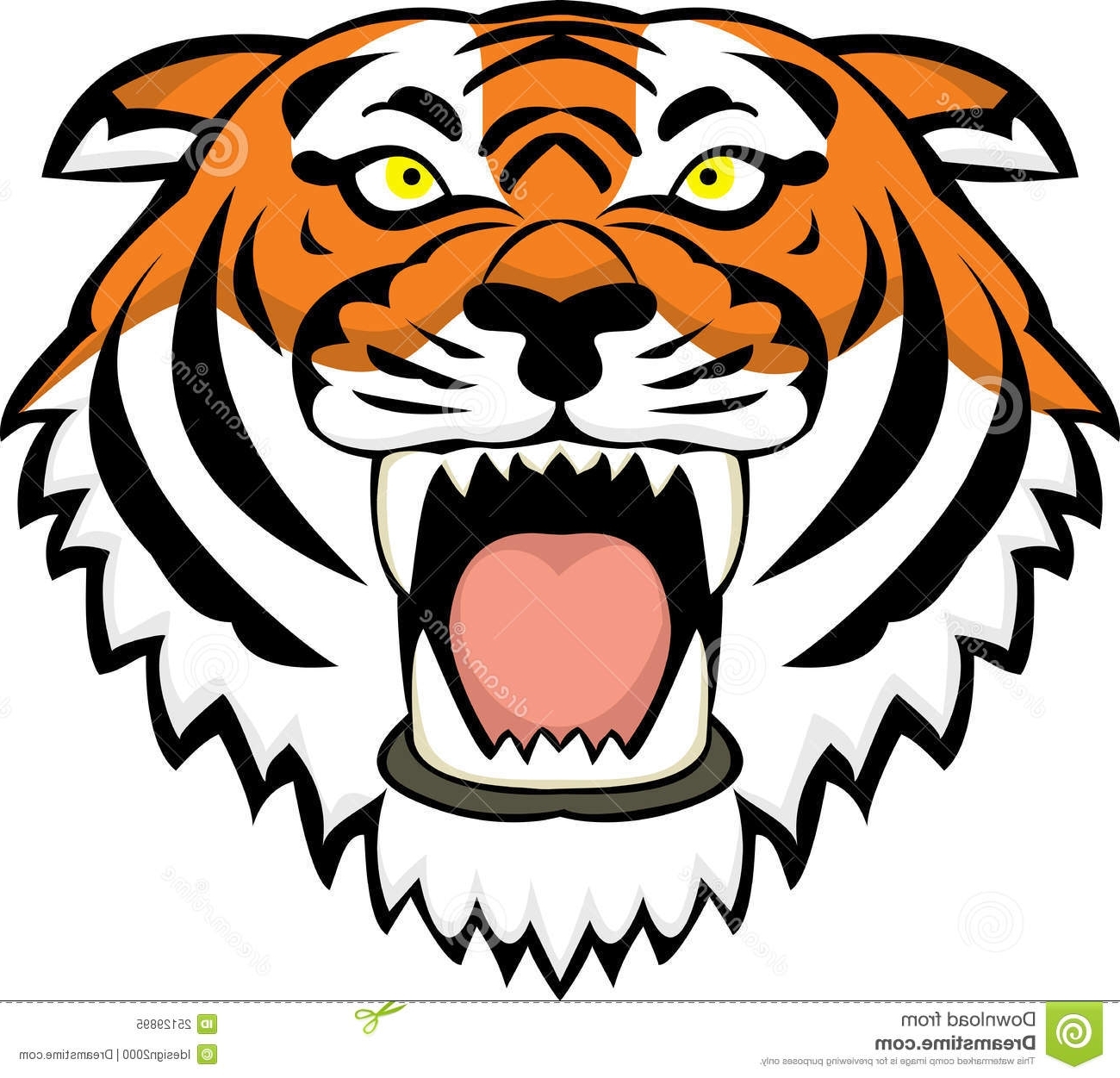 1300x1251 Cartoon Tiger Faces Angry Tiger Face Clip Art Clipart Panda Free