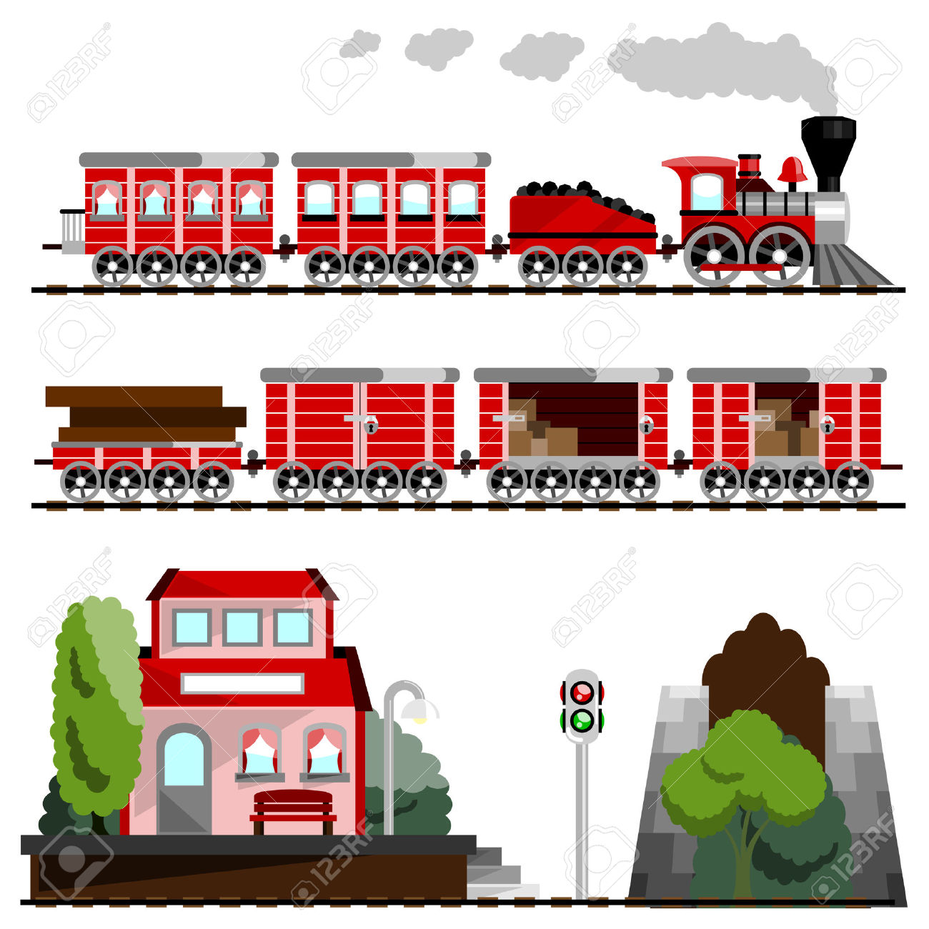 1300x1300 Clip Art Train Station Clip Art