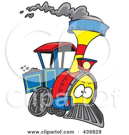 450x470 Royalty Free (Rf) Clip Art Illustration Of A Cartoon Train