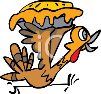 350x326 Picture Of A Cartoon Turkey Running Frantically Holding A Stolen