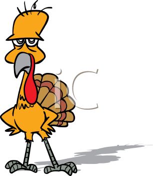 306x350 Picture Of Cartoon Turkey With It's Hands On It's Hips In