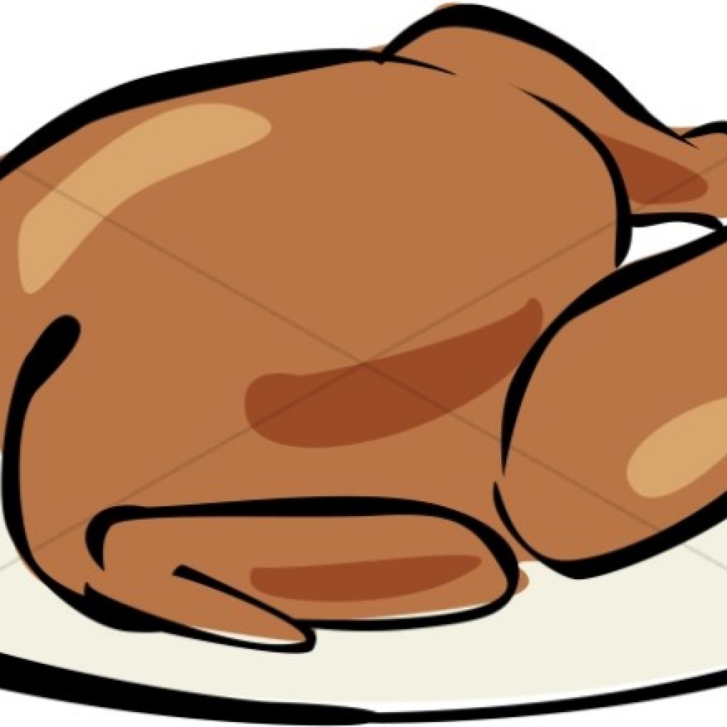 1024x1024 Cartoon Cooked Turkey Happy Birthday Clipart