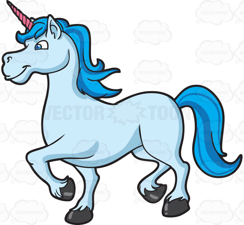 1024x941 A Cool Looking Unicorn Cartoon Clipart Vector Toons