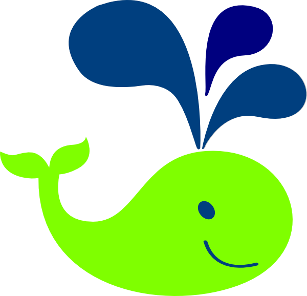 600x578 Green Whale Clip Art