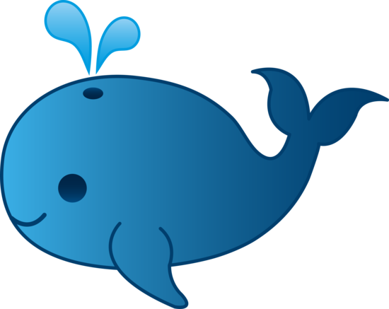 550x437 Little Blue Whale Clip Art