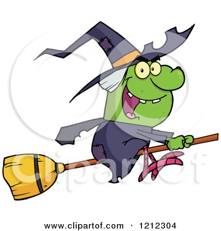 450x470 Clipart Of A Cartoon Fat Green Witch Waving