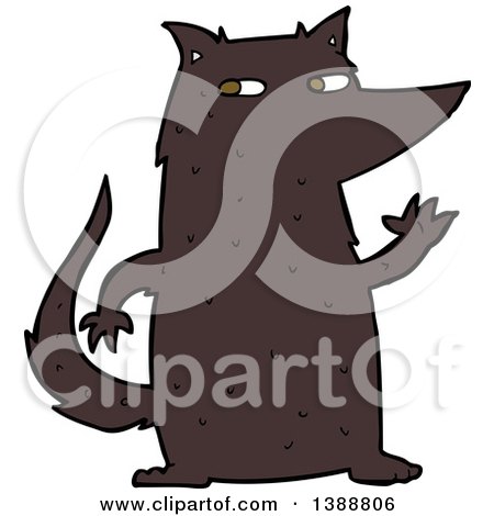 450x470 Clipart Of A Cartoon Wolf