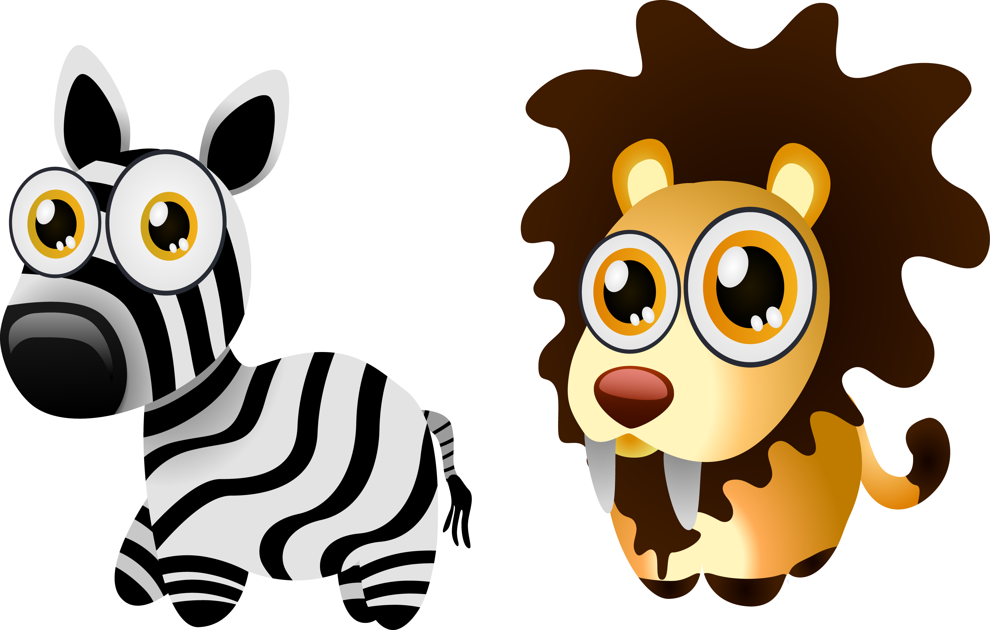 3168x2017 Zebra Lion Clip Art