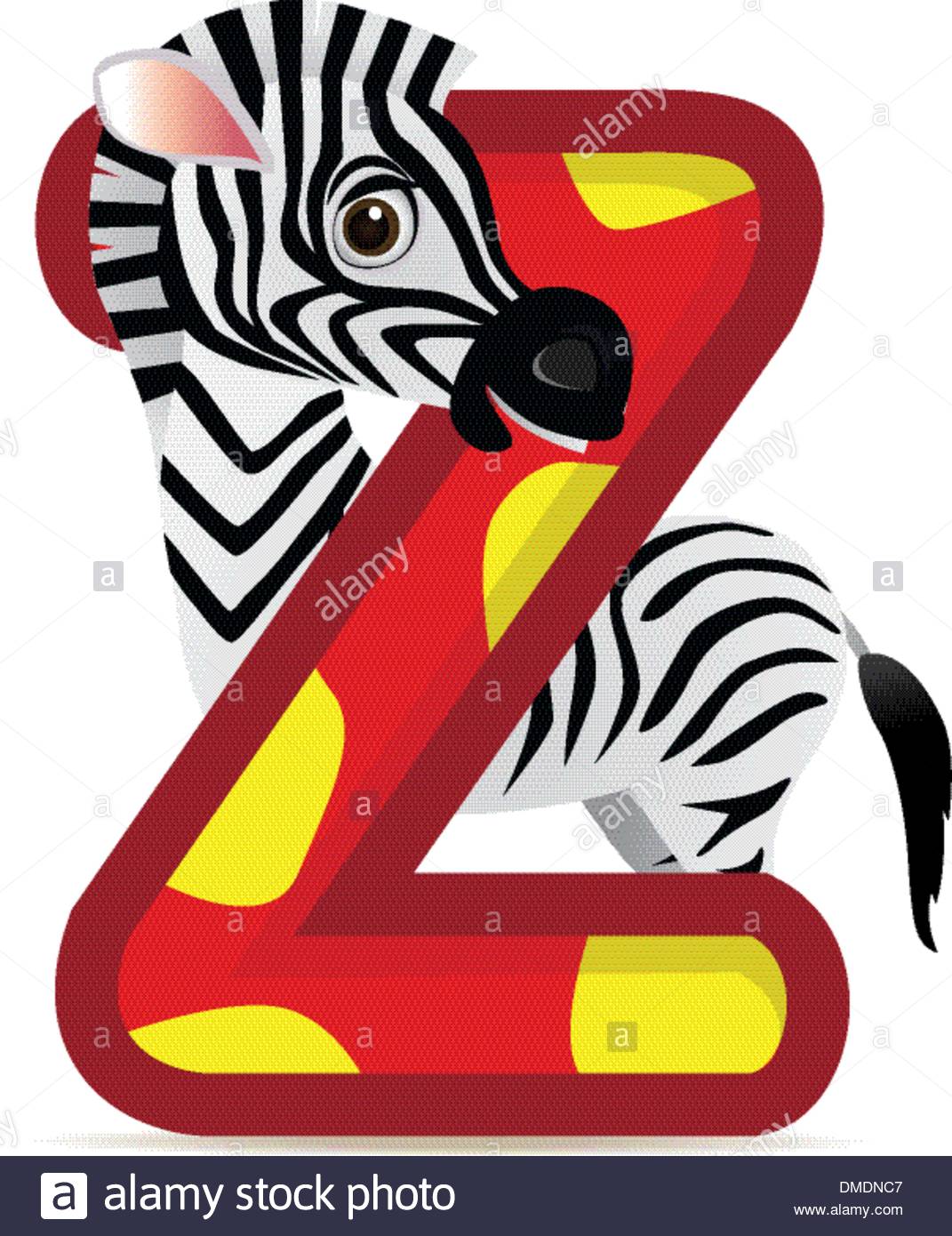 1071x1390 Animal Alphabet Z With Zebra Cartoon Stock Vector Art
