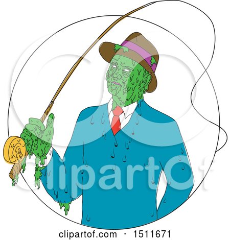 450x470 Clipart Of A Zombie Chef Holding A Giant Pizza, In Grime Art Style