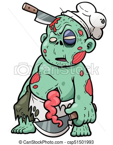 365x470 Vector Illustration Of Cartoon Zombie Chef Eps Vectors